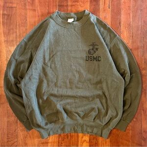 Vintage United States Marine Corps USMC ‘90s Olive Green Crewneck Sweatshirt M